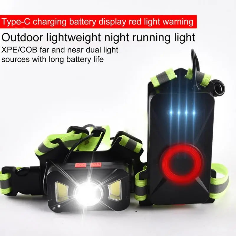 LED Running Vest Running Lights Ultra Bright with Rechargeable Battery 65 Adjustable Beam Angle USB Night Running LED Light